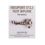 Nieuport 17C Biplane 3D Enamel Pin Badge
