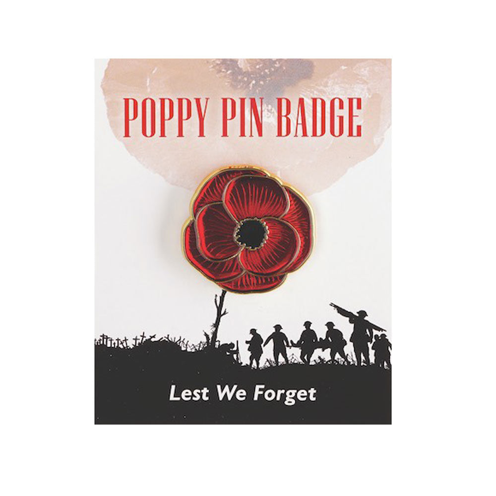 Poppy 3D Enamel Pin Badge