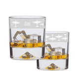 This attractive whisky tumbler is beautifully decorated using traditional sandblasting techniques; with all decoration completed by hand in the UK.
The design features the iconic Spitfire plus a small Royal Air Force Museum logo.