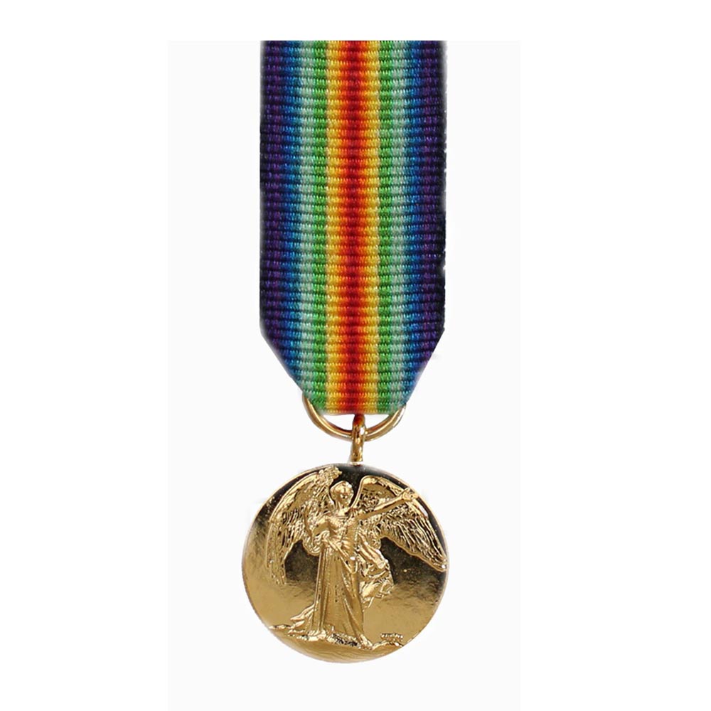 World War One Victory Mini Medal replica ribbon.