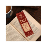 Civil Defence Red bookmark with slogan text, Dad's Book, penalty for moving this bookmark to the wrong page.