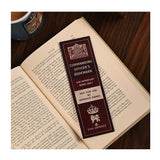 Civil Defence brown Commanding Officer's Bookmark with slogan text, For Important Books Only and Not For Use by Inferior Ranks.