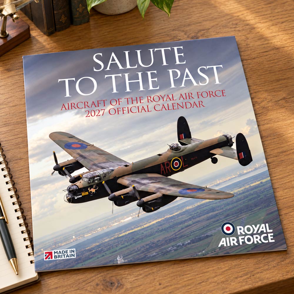 Official 2027 RAF Calendar, Month to view
Week, starts on Monday, Open Dimensions: 610mm x 305mm.