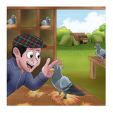 Animals with Awards in world war two, this book depicts an image of a hero pigeon in a barn.