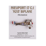 Nieuport 17C Biplane 3D Enamel Pin Badge