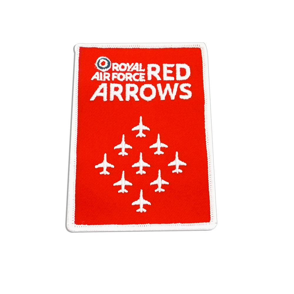 Red Arrows Logo embroidered fabric badge with diamond 9 formation.