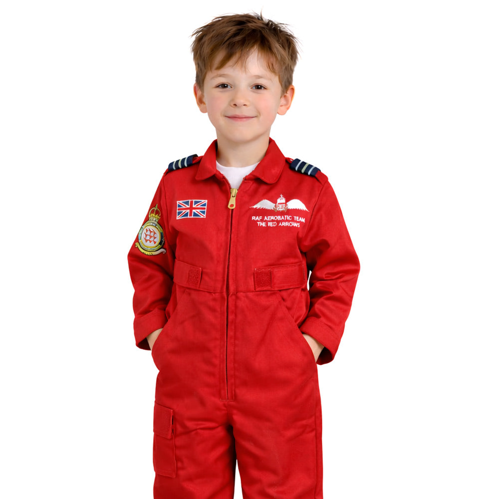 A high-quality  replica of the official Red Arrows children's flight suit