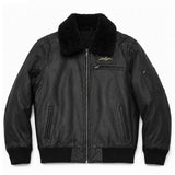 RAF Wings Leather Jacket Black