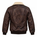 RAF Wings Leather Flying Jacket - Brown