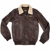 RAF Wings Leather Flying Jacket - Brown