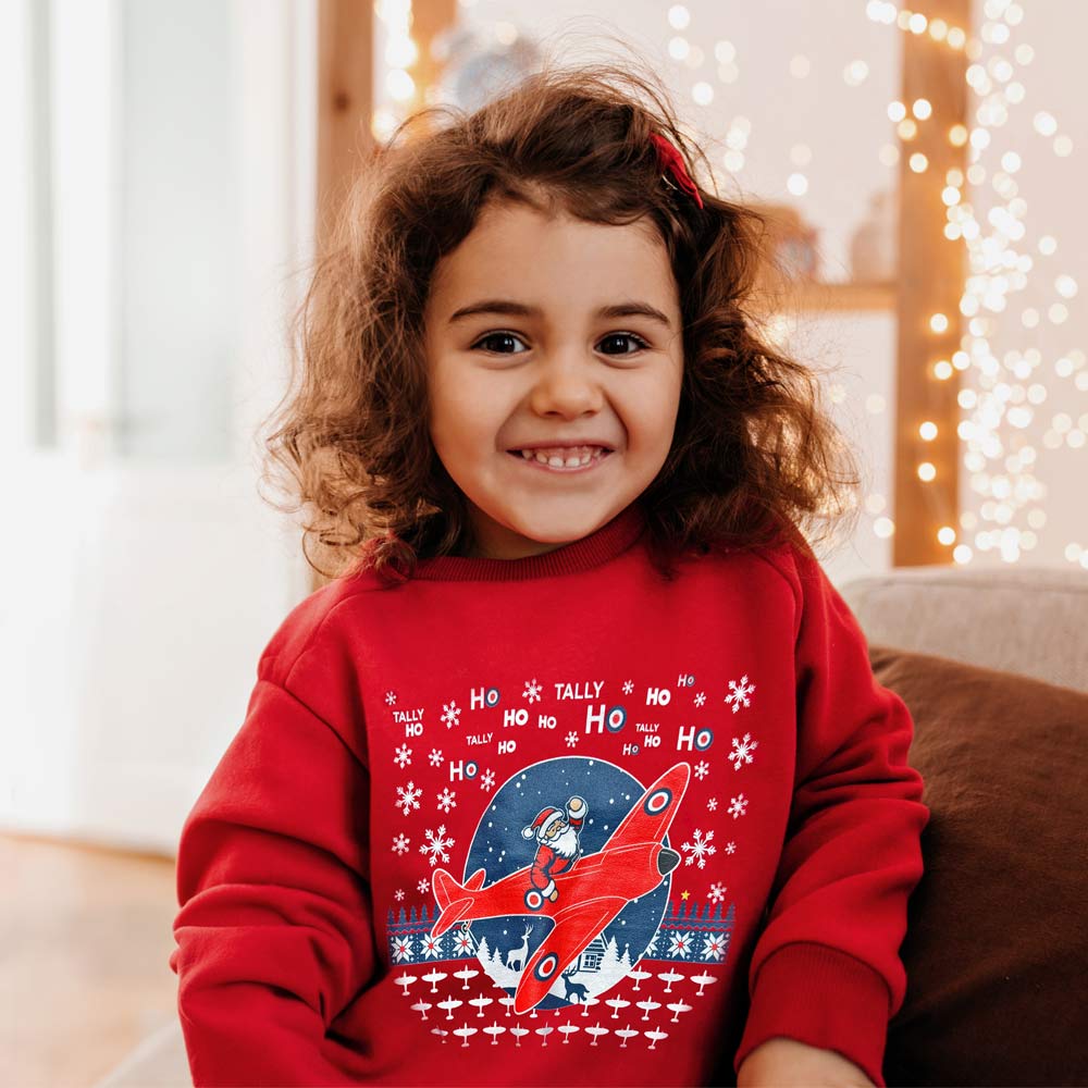 Santa Spitfire Kids Christmas Sweatshirt