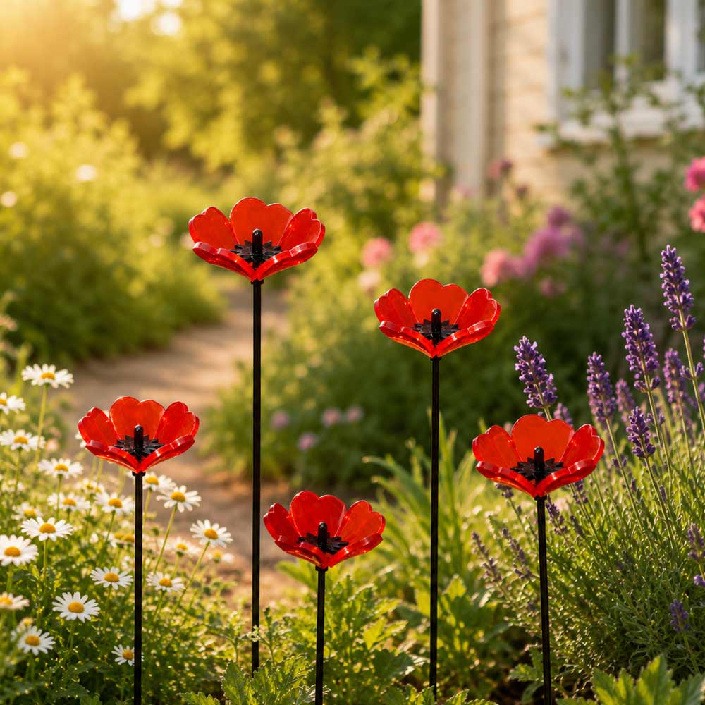 Poppy Garden Suncatcher
