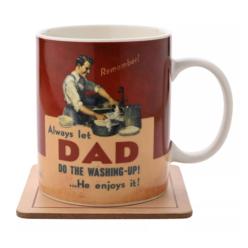 Civil Defence Dad's Daily Beverage Mug And Coaster Set