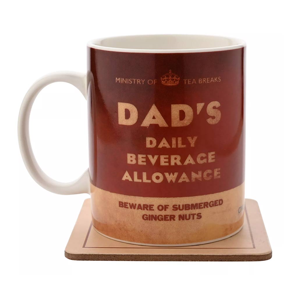 Civil Defence Dad's Daily Beverage Mug And Coaster Set