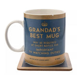 Civil Defence Grandad Best Mug And Coaster Set