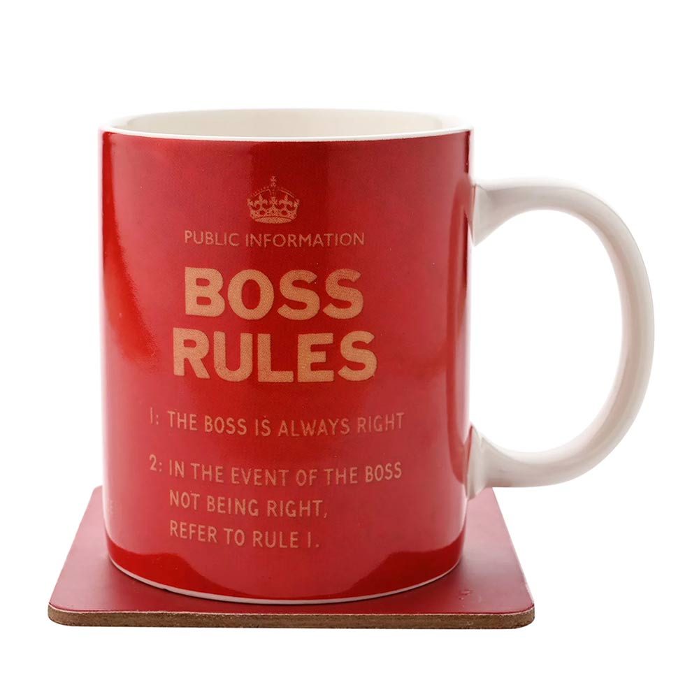 Civil Defence The Boss Mug and Coaster Set