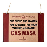 Civil Defence Gas Mask Wall Plaque