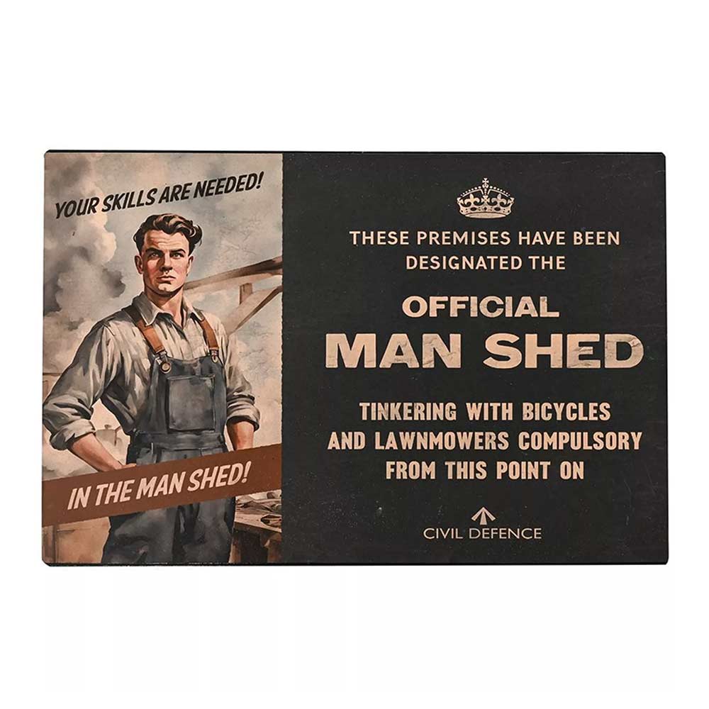 Civil Defence Men Shed Wall Plaque