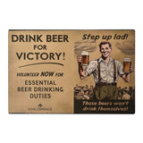 Civil Defence Drink Beer Wall Plaque