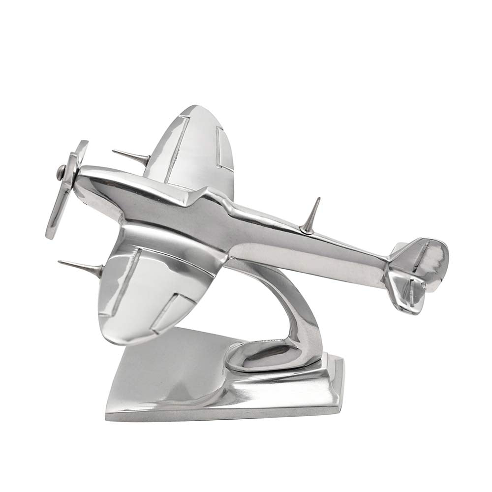 Shiny polish 6 inch metal Spitfire model.