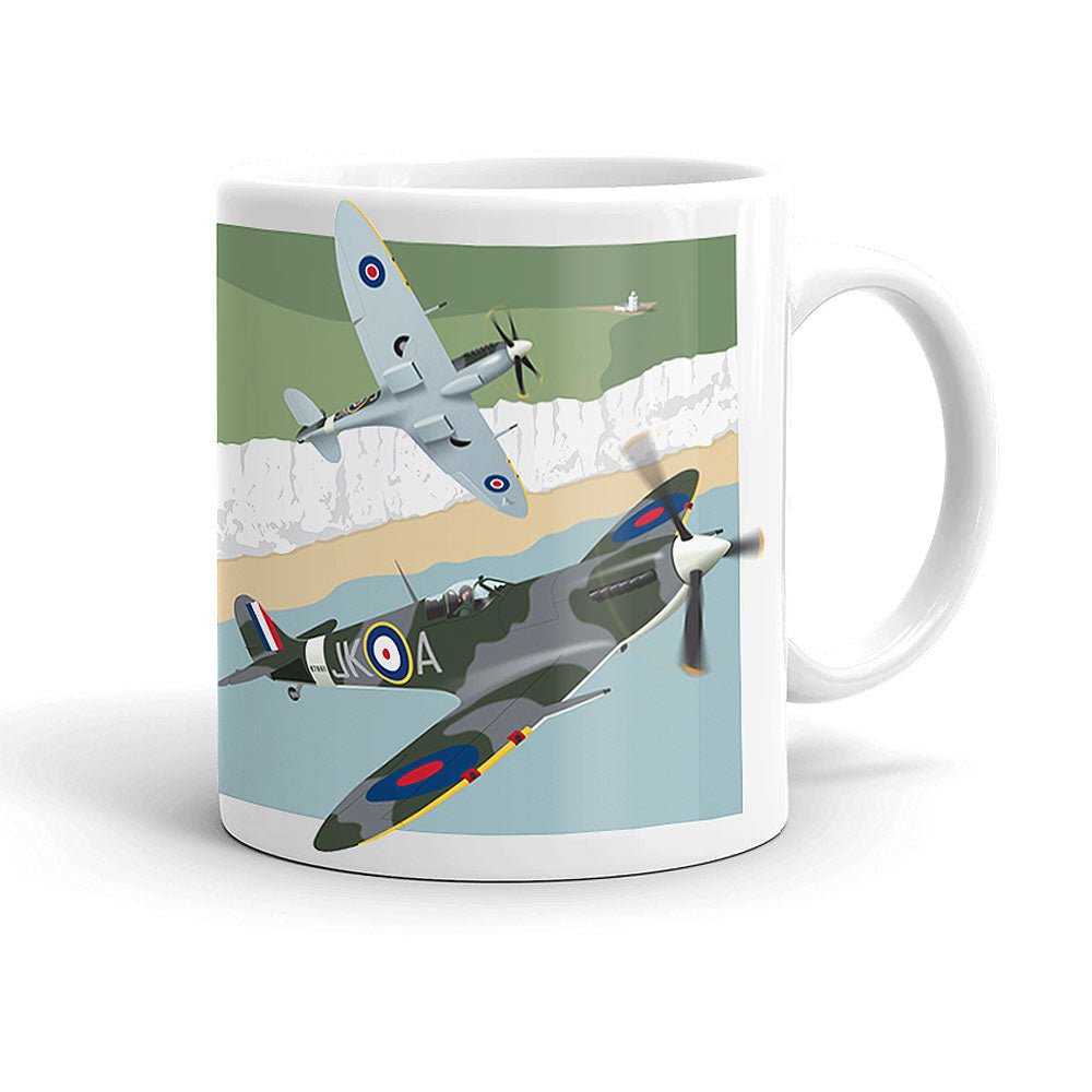 Spitfires White Cliff of Dover Mug