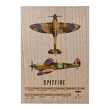 A3 wooden plaque comes with two stunning illustrations of the Spitfire, together with interesting historical facts about this aircraft.