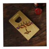 RAF official license Lancaster bottle and fridge magnet with built-in bottle opening slot and a magnetic backing. 