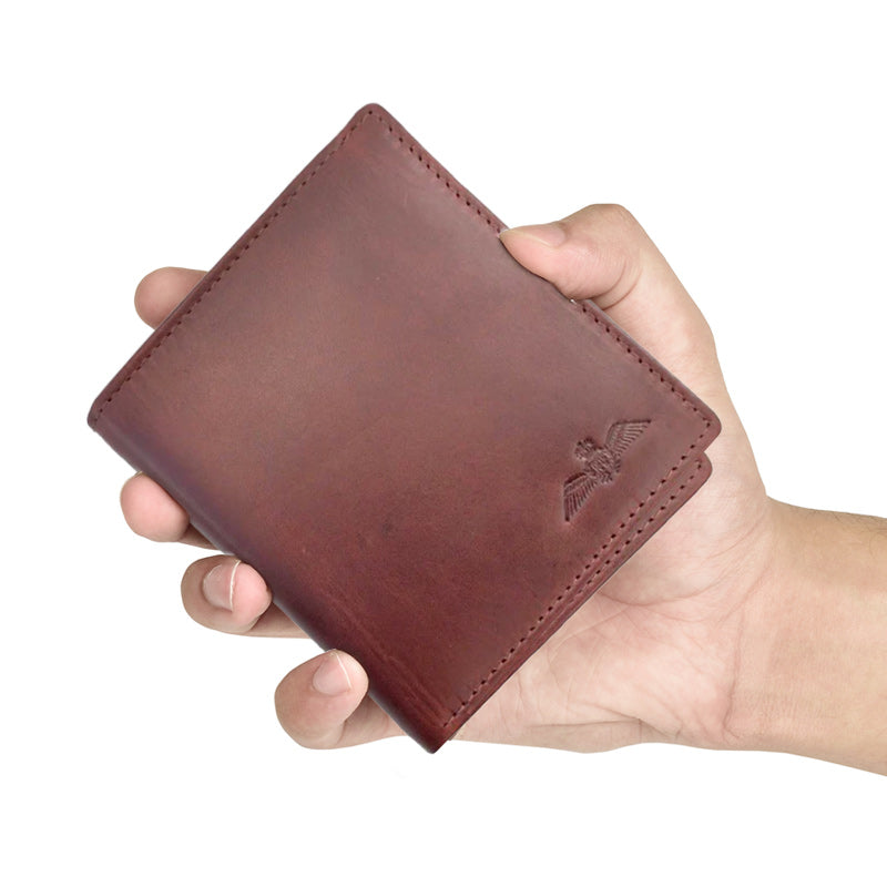 RAF Wings Tri Fold Wallet - Brown