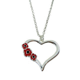 Heart Poppy Pendant