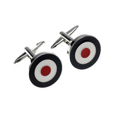 Roundel cufflinks in high chrome finish.