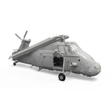 Airfix model of a Westland Wessex HC.2 helicopter, showcasing in it's blank canvas plastic parts.