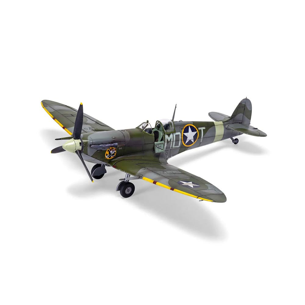 Model airplane "Supermarine Spitfire Mk. Vb" showcasing its iconic design and historical significance. Scale 1:48.
