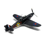 A Airfix model airplane displaying Bouton Paul Defiant MK II, showcasing its detailed design. 1:48 scale model.