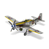 Airfix 1/48 scale model of a P-51 Mustang MK-V A-36-N-1, showcasing detailed aircraft design and paint scheme.
