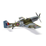 Airfix 1/48 scale model of a P-51 Mustang MK-V A-36-N-1, showcasing detailed aircraft design and paint scheme.
