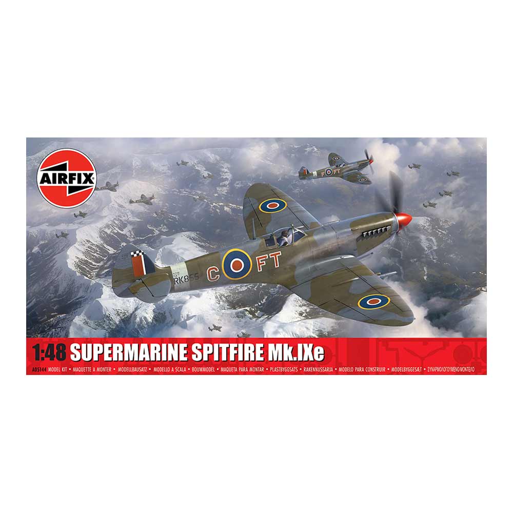 Airfix 1:48 scale model of the Supermarine Spitfire MK IXE plastic model.