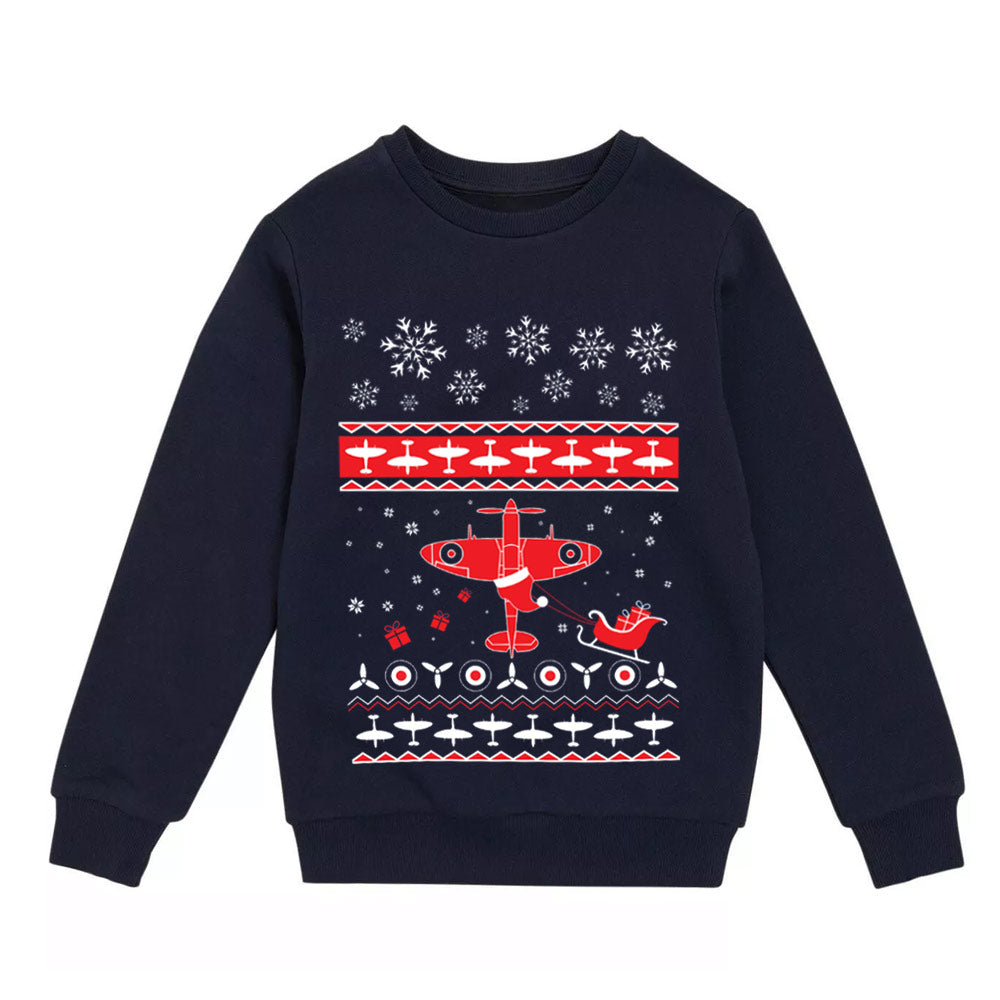 RAF Museum Spitfire Christmas Sweatshirt - Kids