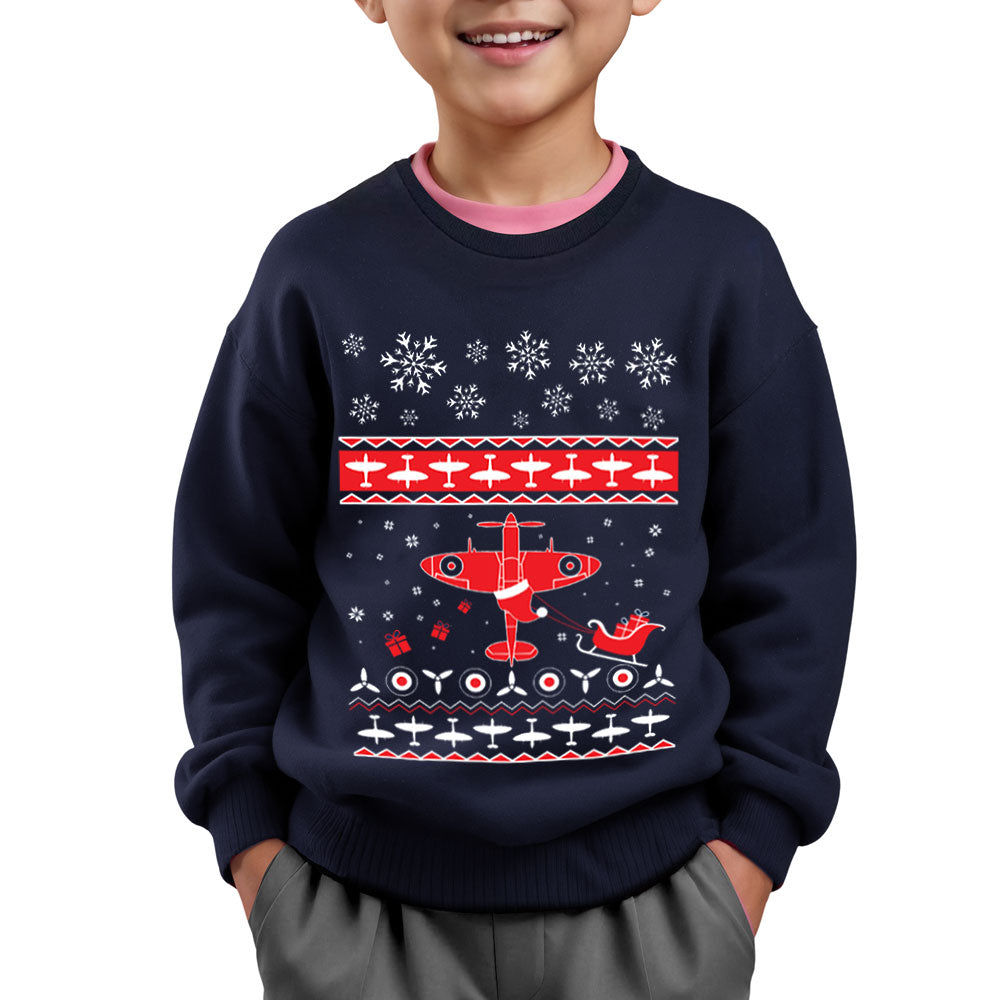 RAF Museum Spitfire Christmas Sweatshirt - Kids