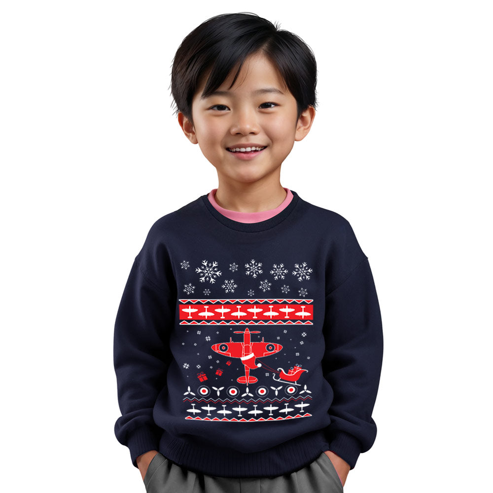 RAF Museum Spitfire Christmas Sweatshirt - Kids