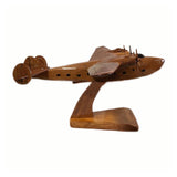 Wooden High Glass Short Sunderland Flying Boat Model