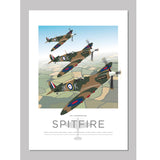 Spitfires Over Land A3 Print