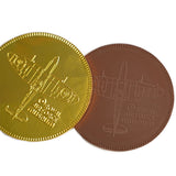 This giant milk chocolate gold coin.
Stamped with a Spitfire plane design and the museum logo, this smooth milk chocolate coin melts in your mouth, offering a deliciously rich cocoa flavour in every bite.