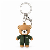 3D PVC bear keyring wears a green flight suit with the RAF Museum logo on the back.