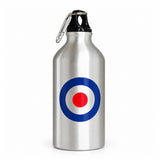 Aluminum water bottle with the RAF roundel on one side and the RAF Museum logo on the other, both with a spot-gloss finish.