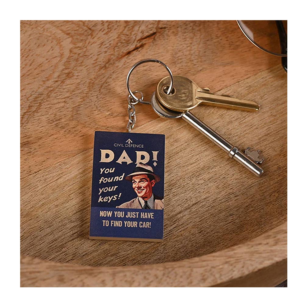 Civil Defence Keyring - Dad! You Found Your Keys!