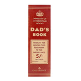 Civil Defence Red bookmark with slogan text, Dad's Book, penalty for moving this bookmark to the wrong page.