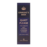 Civil Defence Navy coloured bookmark with slogan text, Grandad's Book quiet please.