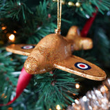 Spitfire Gold Christmas Tree Decoration