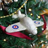 Spitfire Silver Christmas Tree Decoration