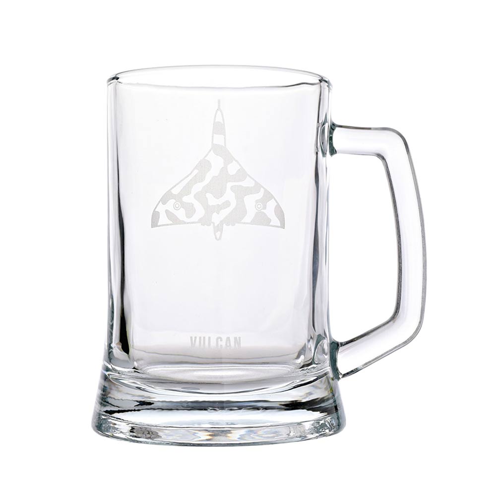 RAF Echced Glass Tankard Vulcan